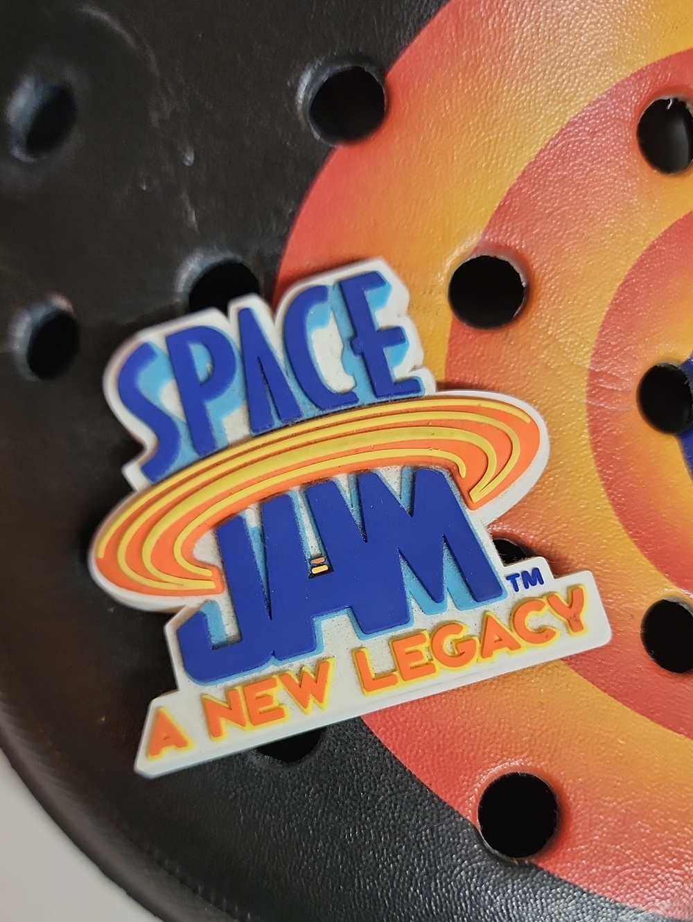 Space Jam RARE Tune Squad Black Clog Shoes with Orange Accent Size M 11 - Picture 2 of 10